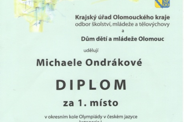 Okresní kolo Olympiády v českém jazyce