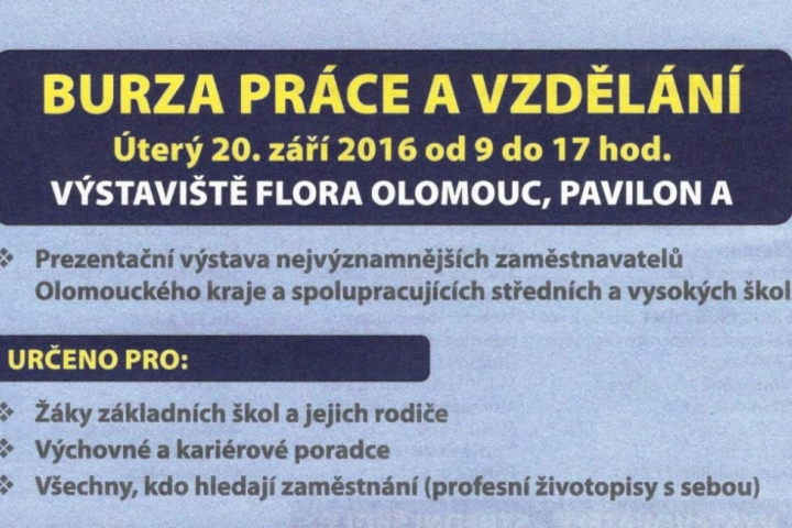 Burza práce a vzdělání 2016