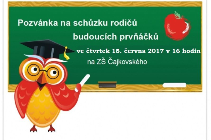 Pozvánka na schůzku rodičů budoucích prvňáčků