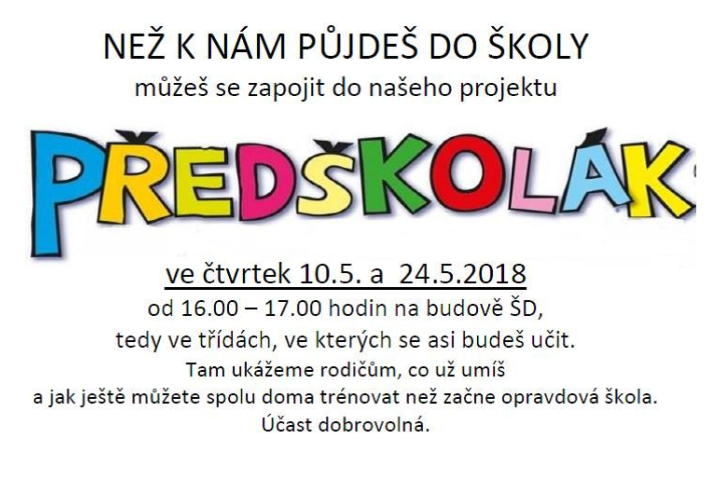 Předškolák 2018