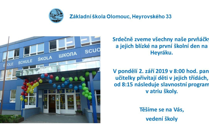 Pozvánka na zahájení nového školního roku
