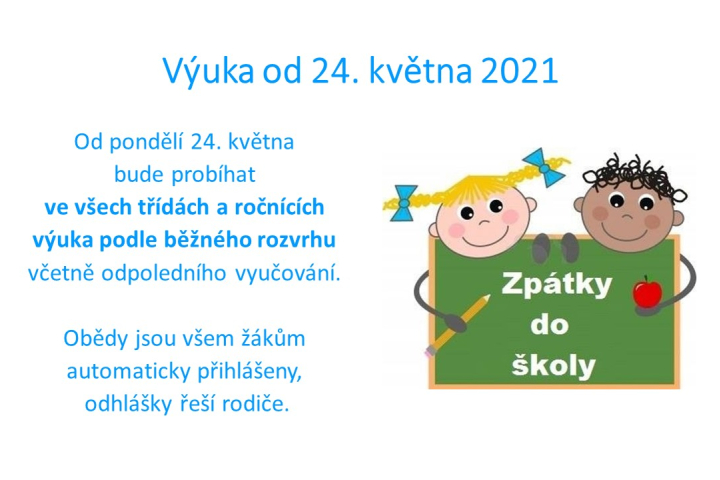 Výuka od 24. května