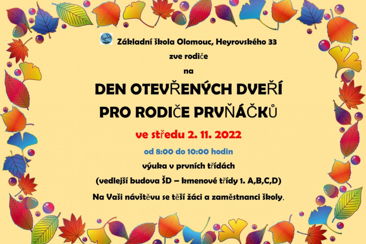Den otevřených dveří – 1. třídy