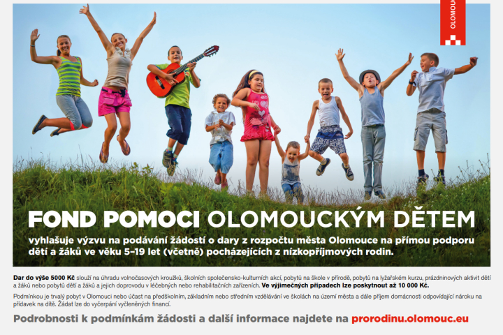 Fond pomoci olomouckým dětem