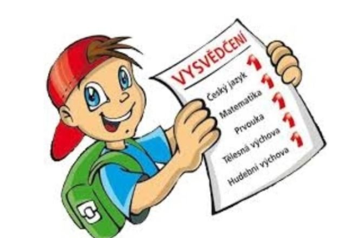 První vysvědčení, hurááá!!!