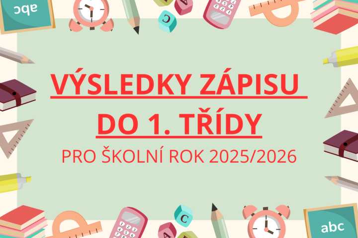 Výsledky zápisu do 1. ročníku pro školní rok 2025/2026 ZŠ Čajkovského