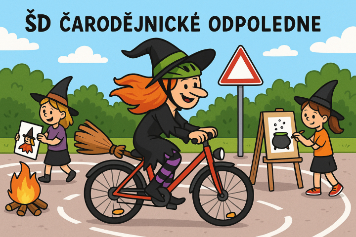 Čarodějnice na kole i s koštětem