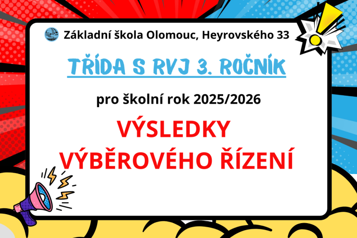 Oznámení o zařazení žáků do 3. třídy s rozšířenou výukou jazyků od školního roku 2025/2026