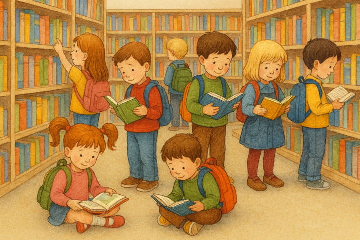 Prvňáčci v Knihovně města Olomouce