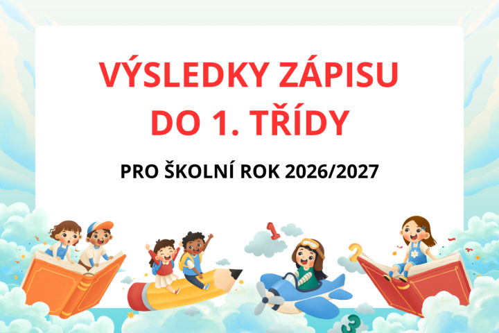 Výsledky zápisu do 1. třídy pro školní rok 2026/2027