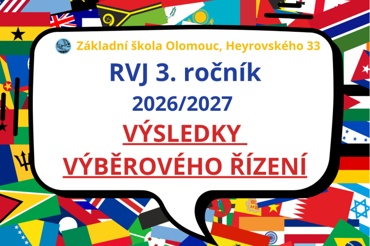 Oznámení o zařazení žáků do 3. třídy s rozšířenou výukou jazyků od školního roku 2026/2027