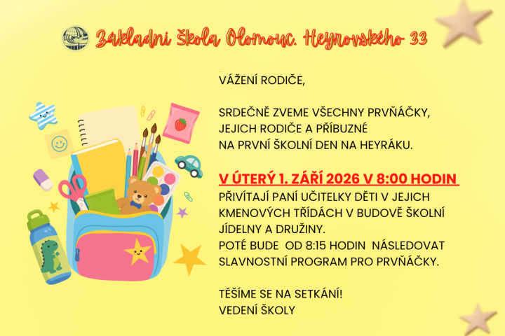 NOVÝ ŠKOLNÍ ROK 2026/2027